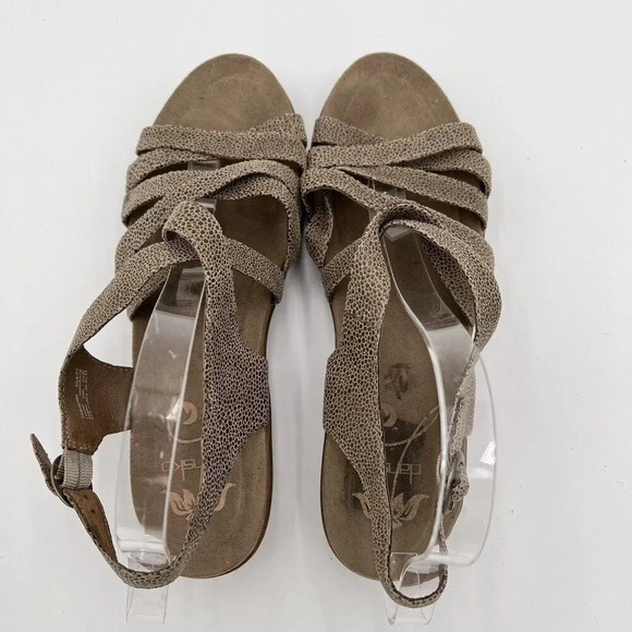 Dansko Women’s Strappy Sandals 40(9.5-10) Pebble LeatherTan Summer Ankle Strap - Picture 6 of 16